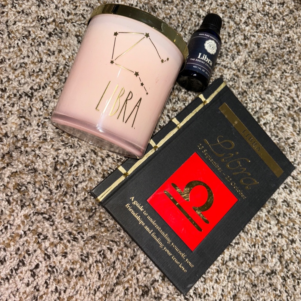 Libra BUNDLE (Scented Candle, Essential Oil, & Book) NWT